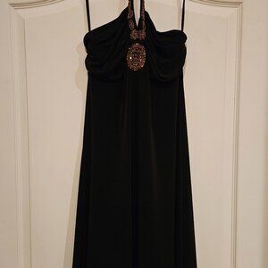 Black halter dress